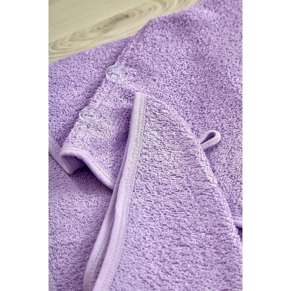 Cotton Hair Towel Wrap 28x11 Large Pack of 2 Women Girls Purple - Picture 3 of 5